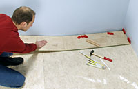 Floor laying cork floating parquet